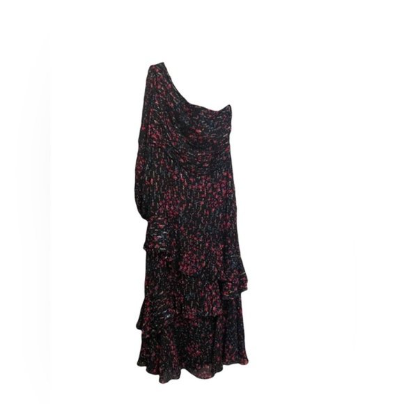Shoshanna Midnight Dress Size 4 Floral Maxi Asymmetrical - Picture 1 of 10